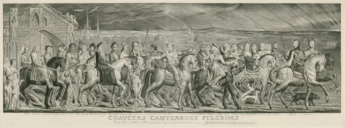 Gravure des Pèlerins de Canterbury par Blake